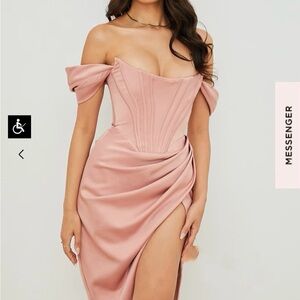House of CB Strapless Blush Dress Loretta